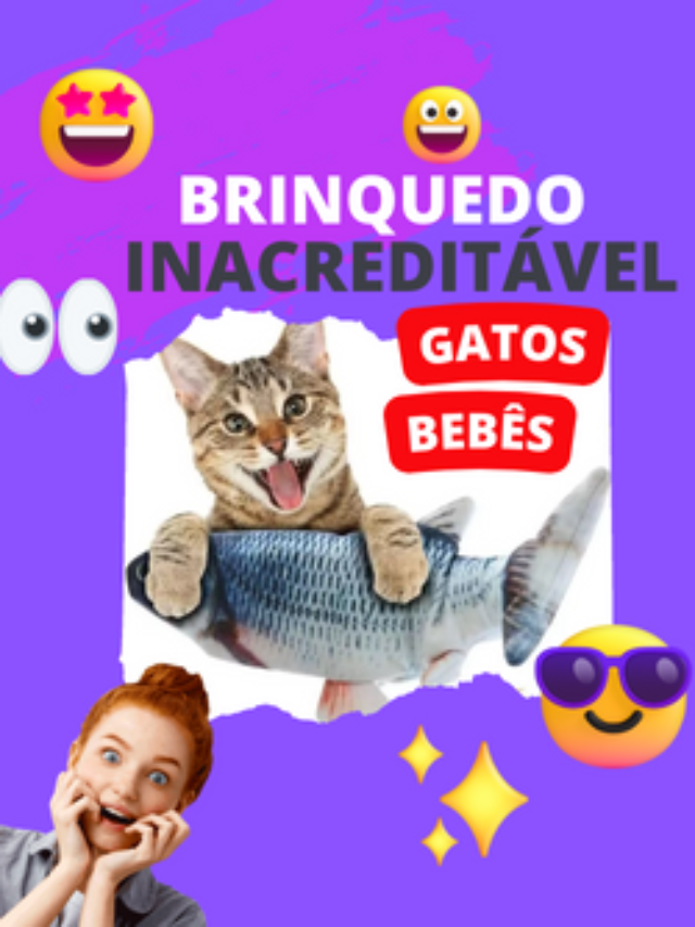 brinquedo peixe eletrico para pets e bebes